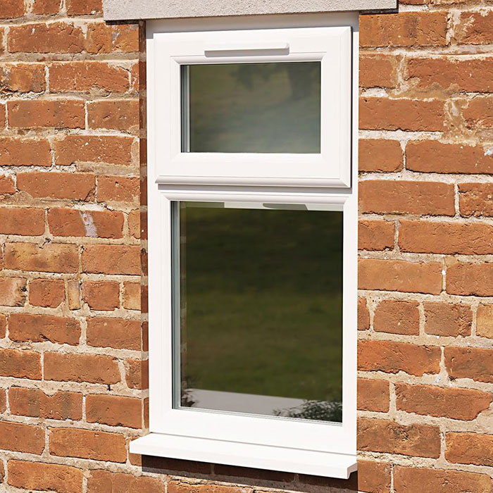 Crystal 2 Clear Glass Triple Glazed uPVC Window - White