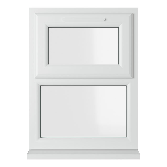 Crystal 2 Clear Glass Triple Glazed uPVC Window - White