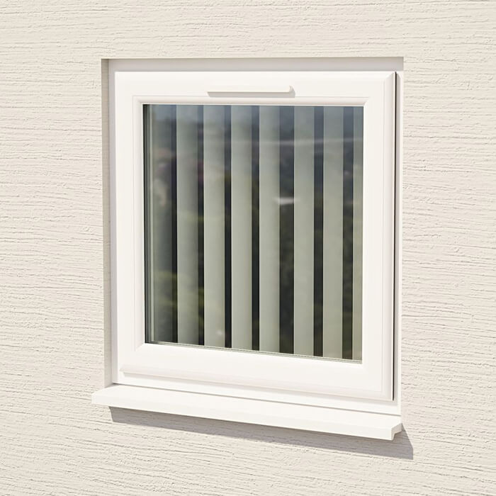 Crystal 1 Clear Glass Triple Glazed uPVC Window - White