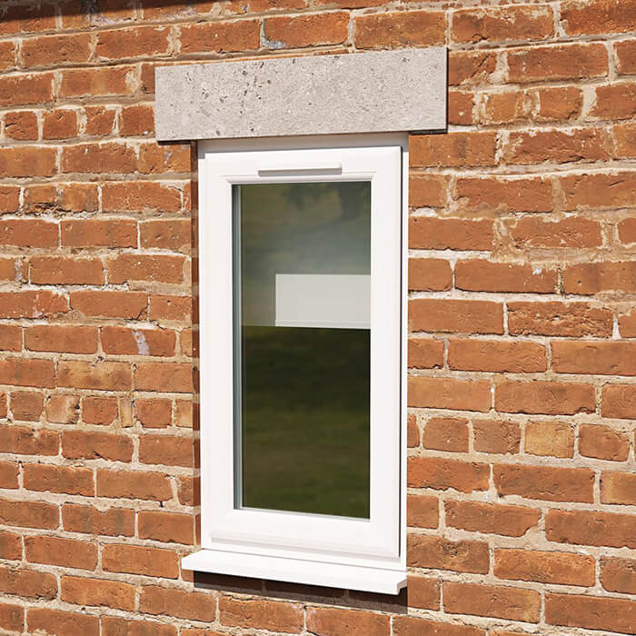 Crystal 1 Clear Glass Triple Glazed uPVC Window - White