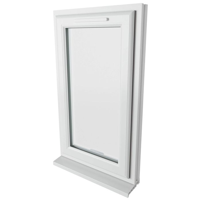 Crystal 1 Clear Glass Triple Glazed uPVC Window - White