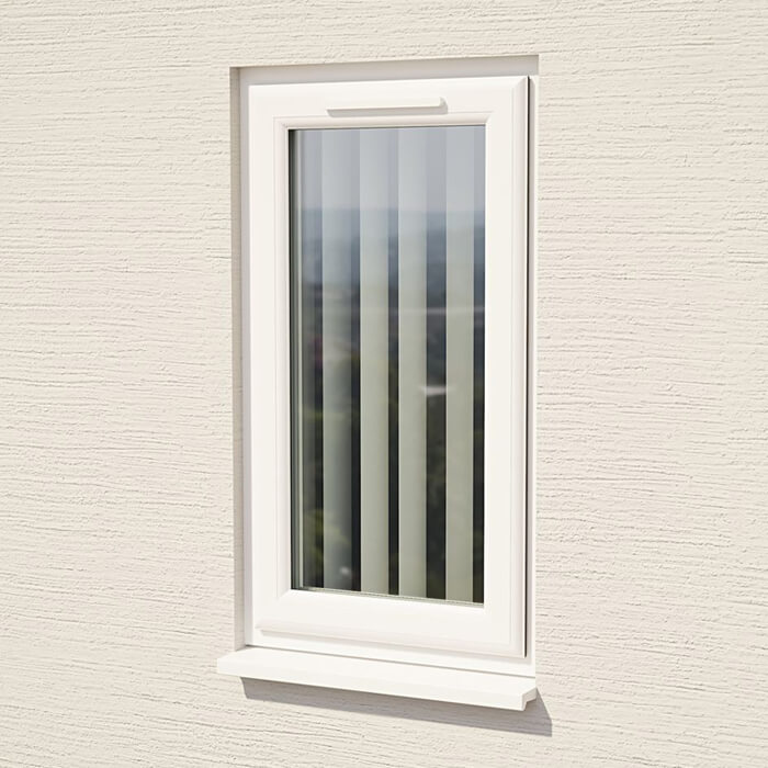 Crystal 1 Clear Glass Triple Glazed uPVC Window - White