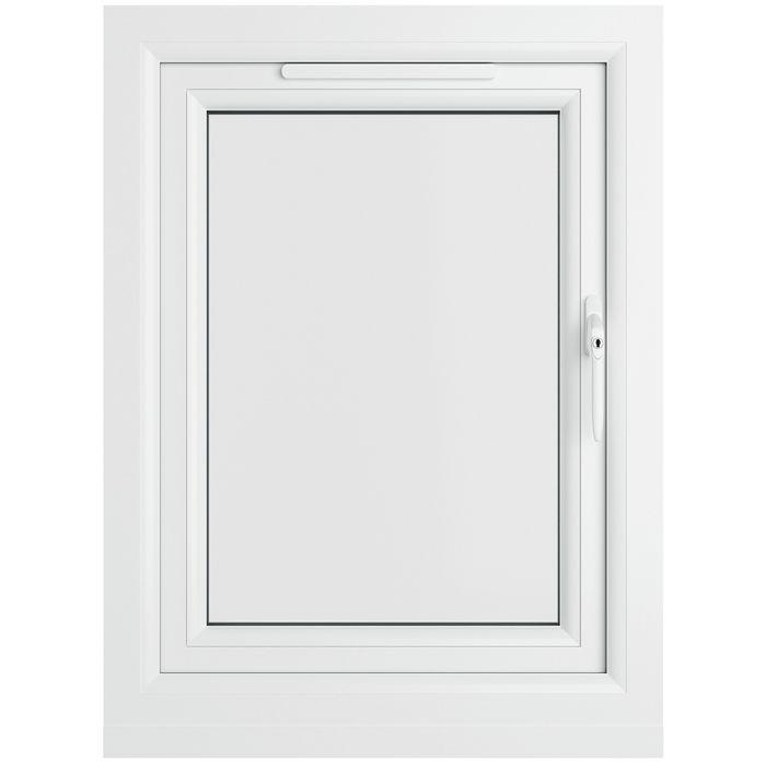 Crystal 1 Clear Glass Double Glazed uPVC Window - Agate and White - Right Handed