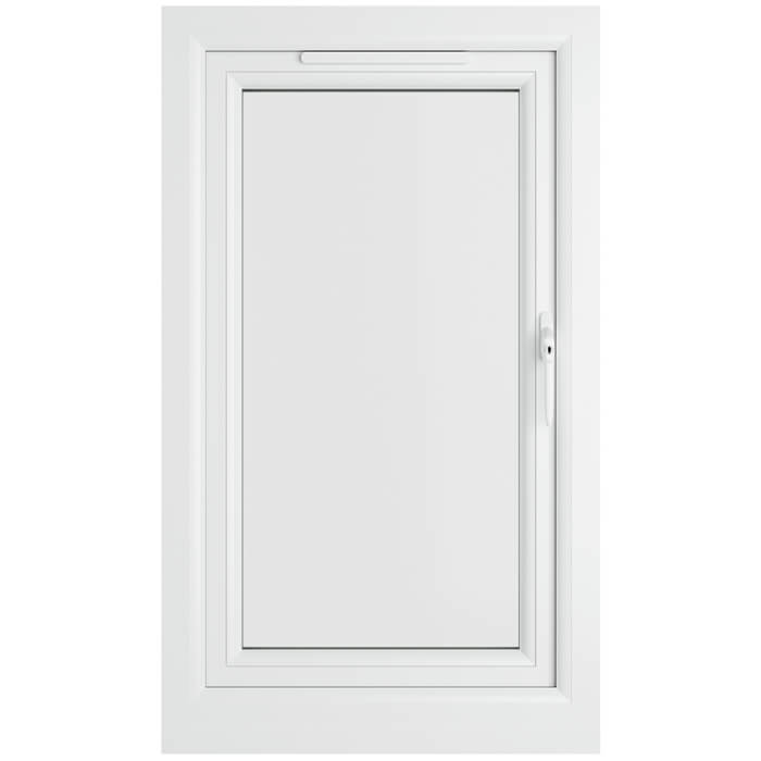 Crystal 1 Clear Glass Double Glazed uPVC Window - Grey and White - Right Handed