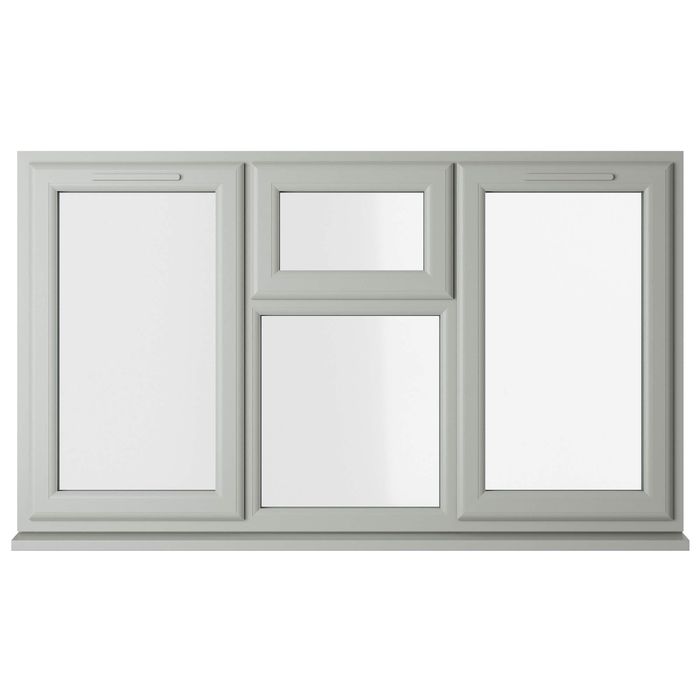 Crystal 4 Clear Glass Triple Glazed uPVC Window - Agate and White - Left and Right Handed
