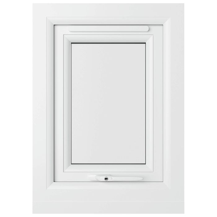 Crystal 1 Clear Glass Triple Glazed uPVC Window - Grey and White