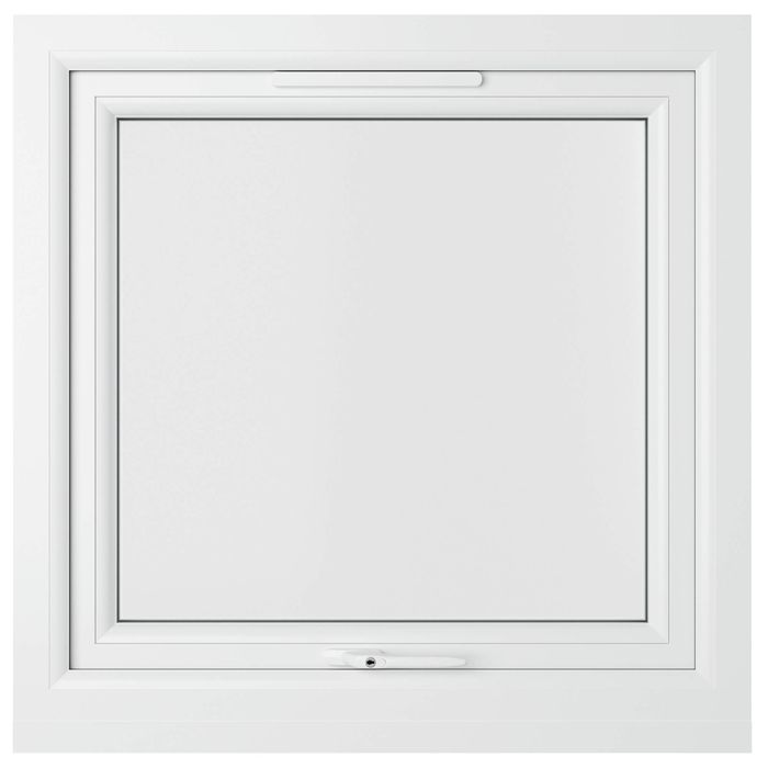 Crystal 1 Clear Glass Triple Glazed uPVC Window - Grey and White
