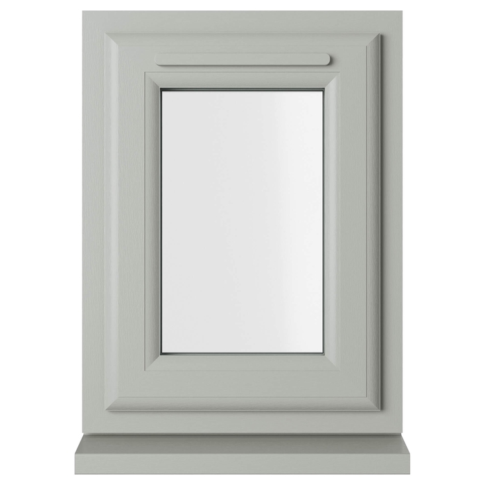 Crystal Clear Glass Double Glazed uPVC Window - Agate and White