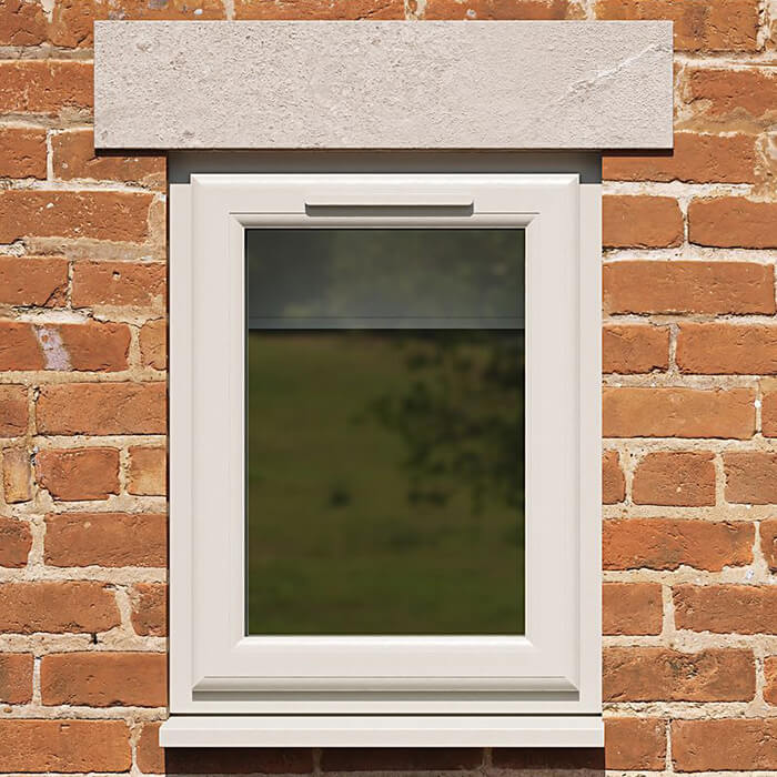 Crystal Clear Glass Double Glazed uPVC Window - Agate and White