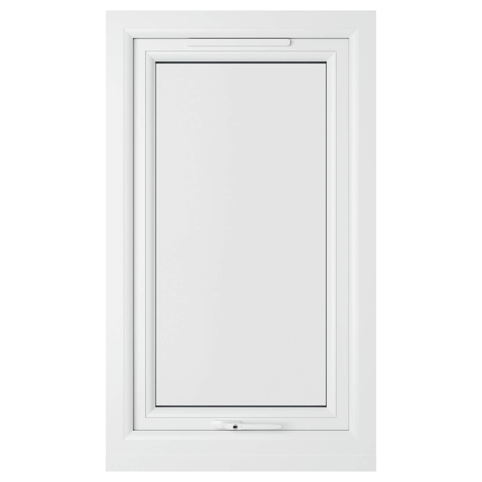 Crystal Clear Glass Double Glazed uPVC Window - Agate and White