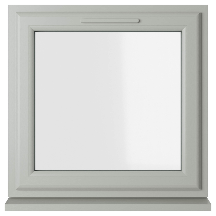 Crystal Clear Glass Double Glazed uPVC Window - Agate and White