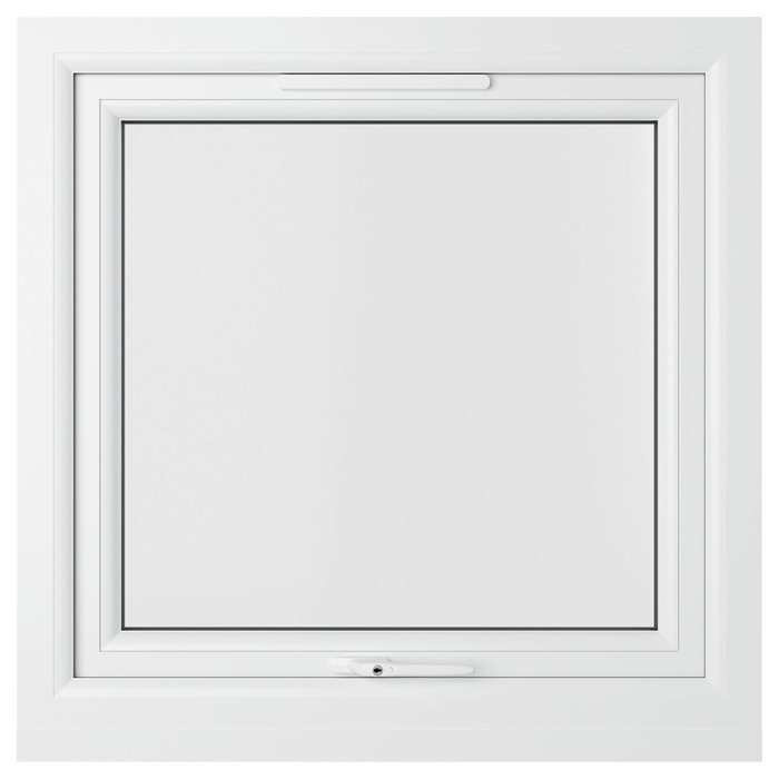 Crystal Clear Glass Double Glazed uPVC Window - Agate and White