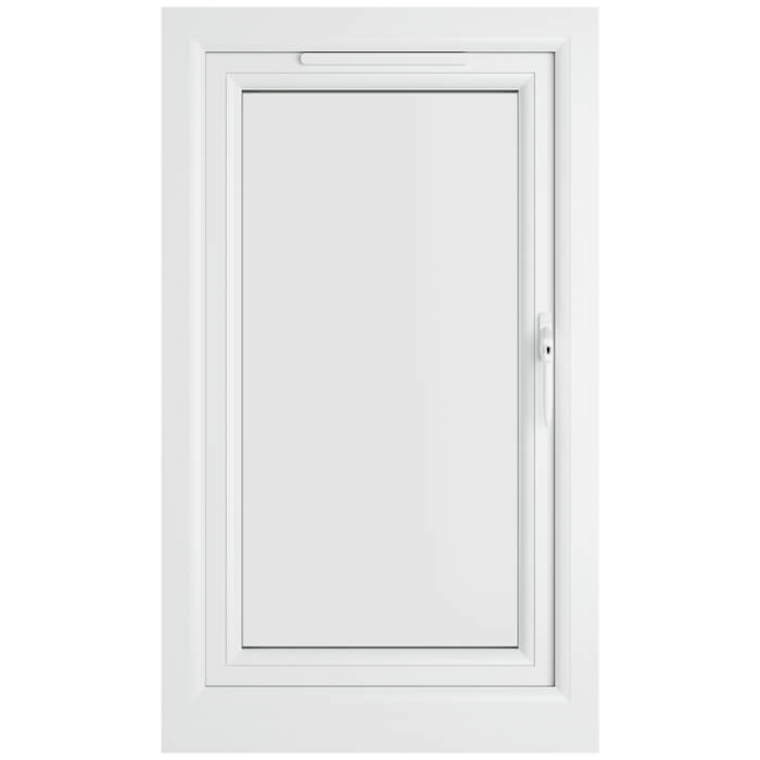 Crystal 1 Clear Glass Triple Glazed uPVC Window - White - Right Handed