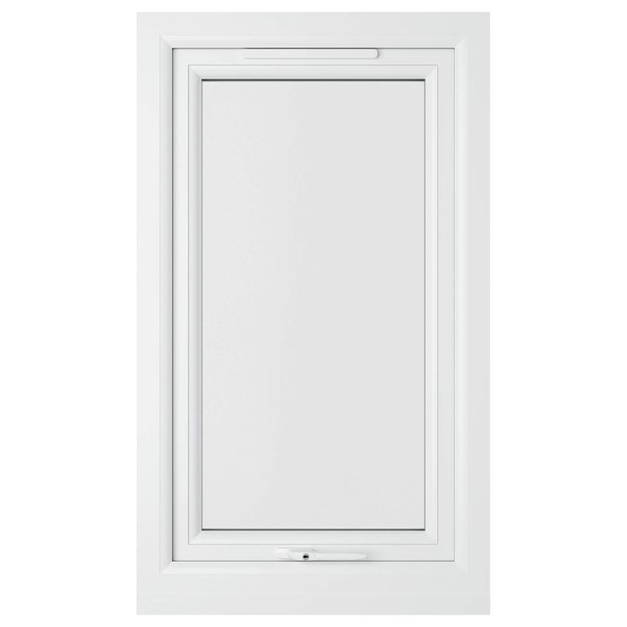 Crystal 1 Clear Glass Triple Glazed uPVC Window - Black and White
