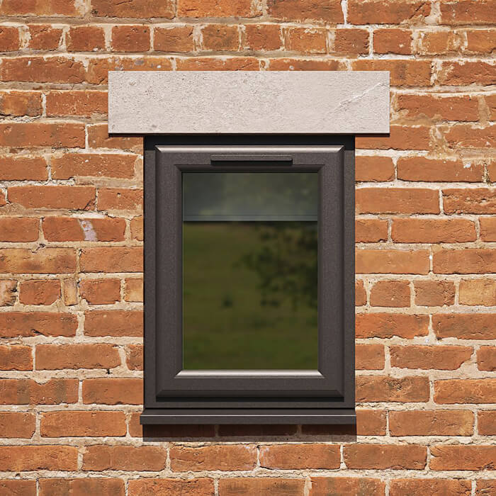 Crystal 1 Clear Glass Triple Glazed uPVC Window - Black and White