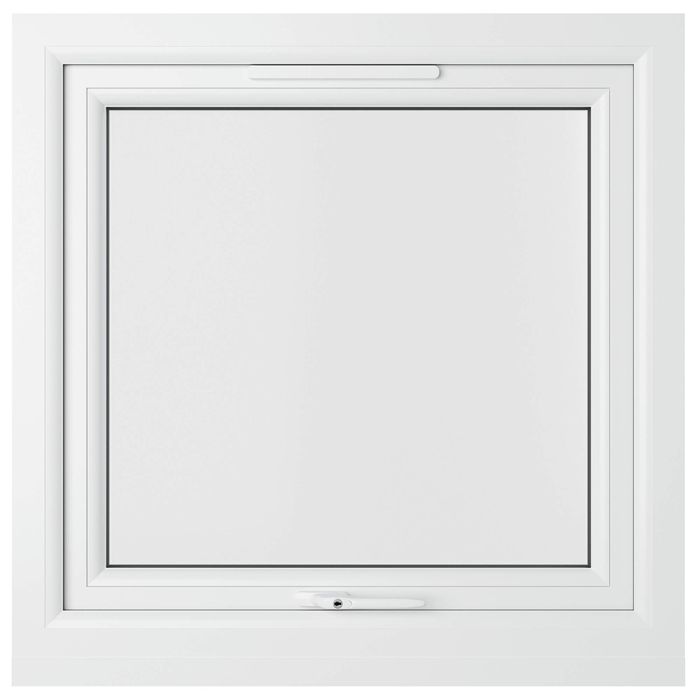 Crystal 1 Clear Glass Triple Glazed uPVC Window - Black and White