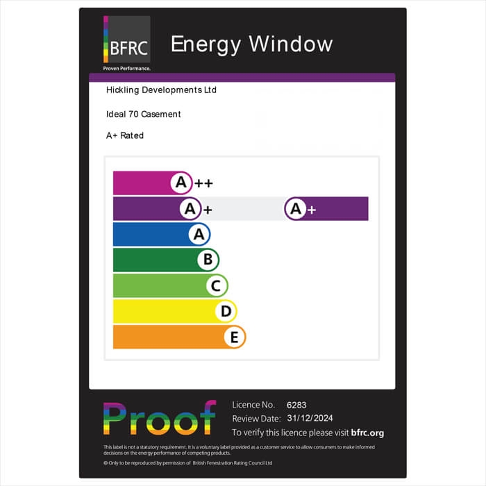 Crystal 1 Clear Glass Triple Glazed uPVC Window - Black and White