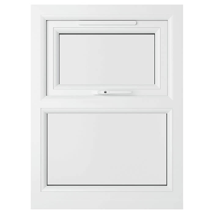 Crystal 2 Clear Glass Triple Glazed uPVC Window - Black and White