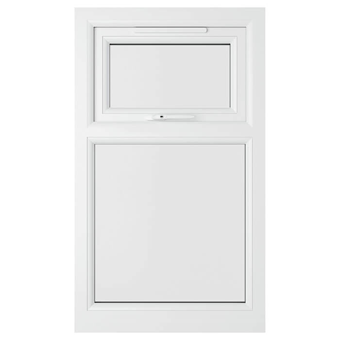 Crystal 2 Clear Glass Triple Glazed uPVC Window - Black and White