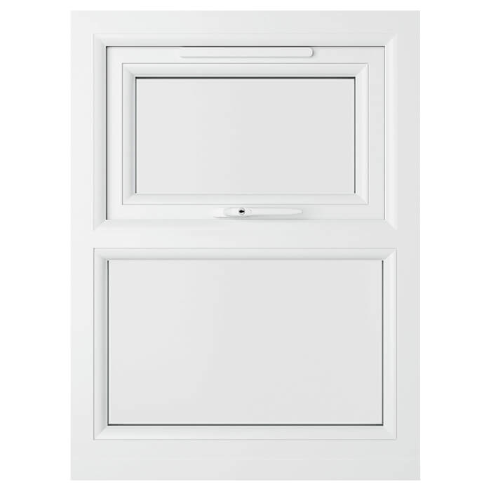 Crystal 2 Clear Glass Triple Glazed uPVC Window - Agate and White