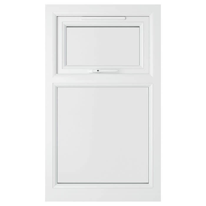 Crystal 2 Clear Glass Triple Glazed uPVC Window - Agate and White