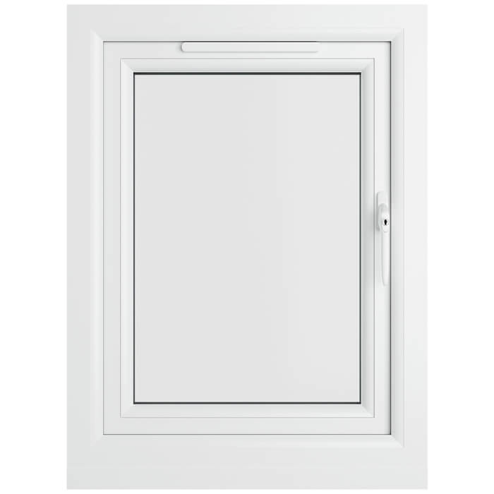 Crystal 1 Clear Glass Triple Glazed uPVC Window - Grey and White - Right Handed