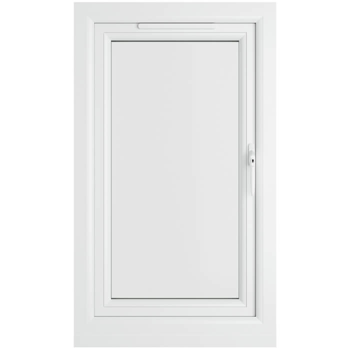 Crystal 1 Clear Glass Triple Glazed uPVC Window - Grey and White - Right Handed