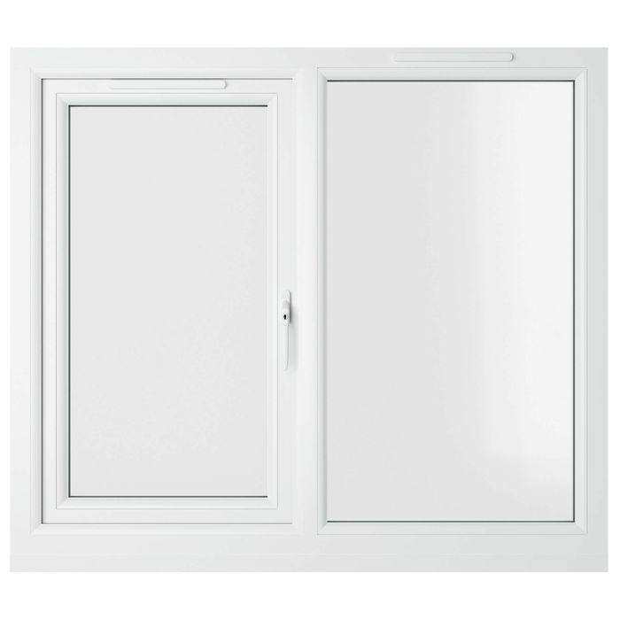 Crystal 2 Clear Glass Triple Glazed uPVC Window - White - Right Handed
