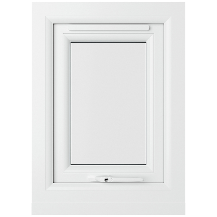 Crystal 1 Clear Glass Double Glazed uPVC Window - Black and White