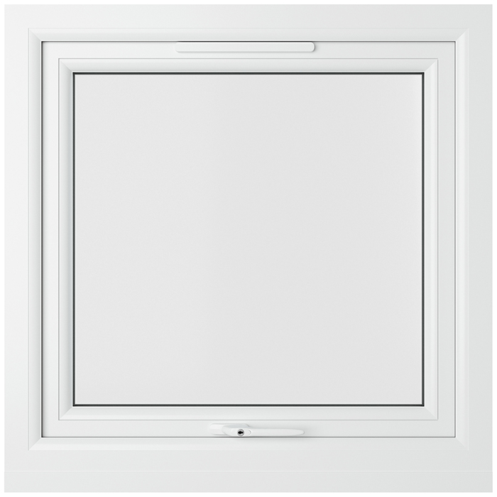 Crystal 1 Clear Glass Double Glazed uPVC Window - Black and White