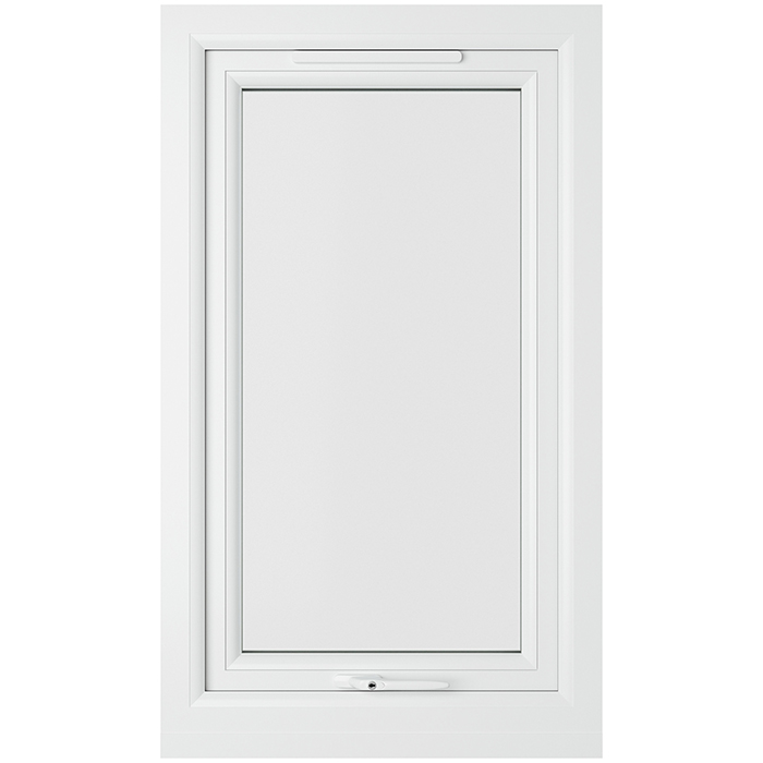 Crystal 1 Clear Glass Double Glazed uPVC Window - Black and White