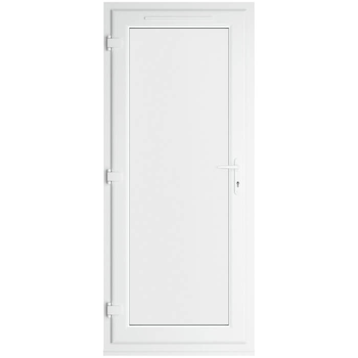 Crystal uPVC Right Hand External Patio Door with 1 Clear Double Glazed Light - Grey-White