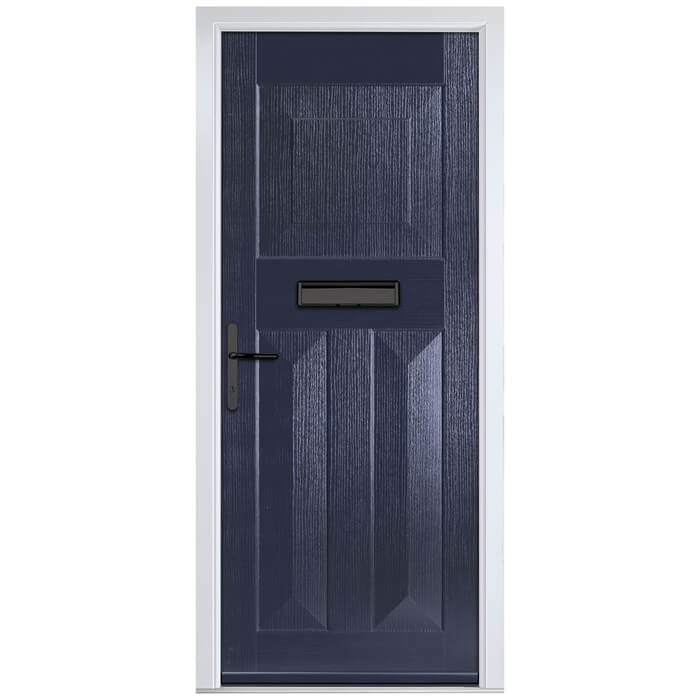Crystal Eaton Right Hand External Door with 3 Panels - Blue