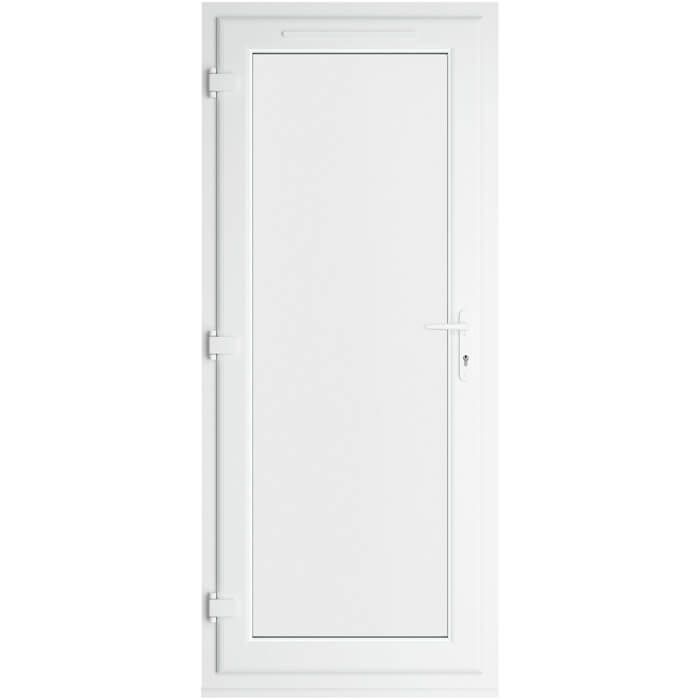 Crystal uPVC Right Hand External Patio Door with 1 Clear Double Glazed Light - Black-White