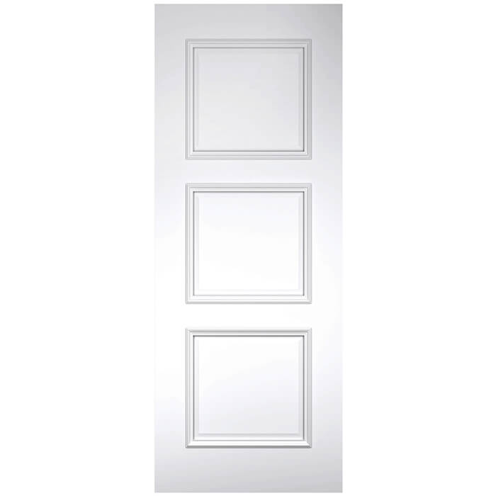 Deanta Trinity Internal Fire Door with 3 Panel - White Primed