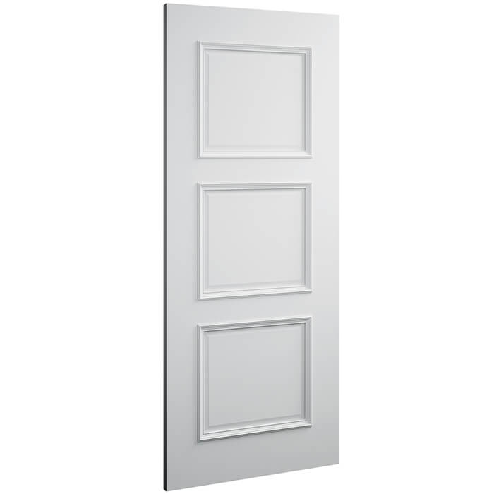 Deanta Trinity Internal Fire Door with 3 Panel - White Primed