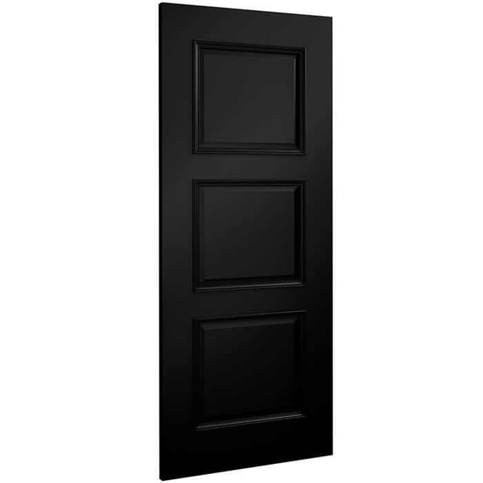 Deanta Trinity Internal Door with 3 Panel - Prefinished Black