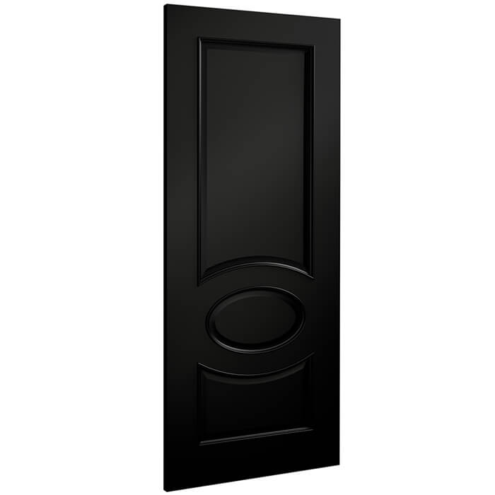 Deanta Clarendon Internal Door with 3 Panel - Prefinished Black