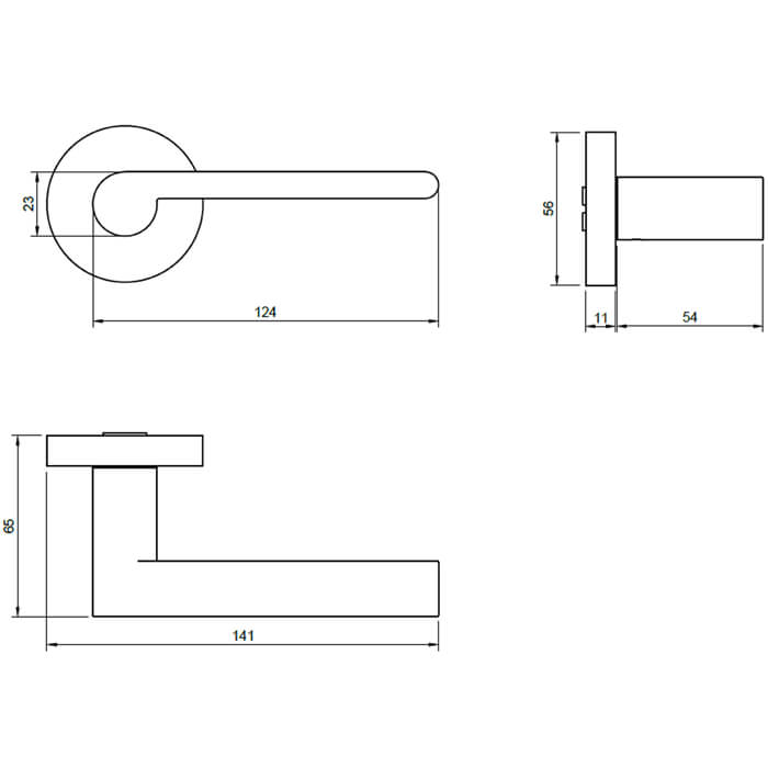 Atlantic Senza Pari Darrio Door Handle Pack - Satin Nickel