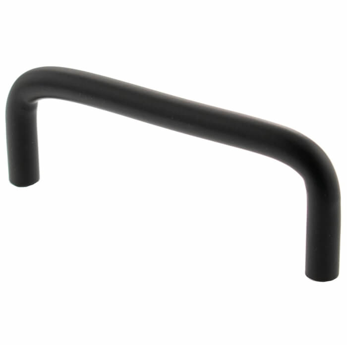Atlantic Stainless Steel D-Shape Cabinet Pull Handle in Matt Black