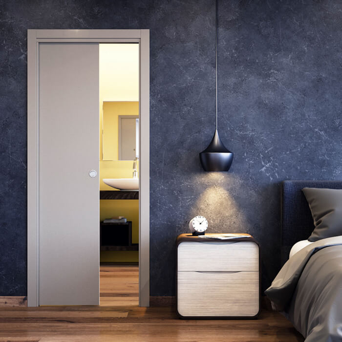 Atlantic Ermetika EvoKit White Framed Pocket Door System - 100mm Wall Thickness