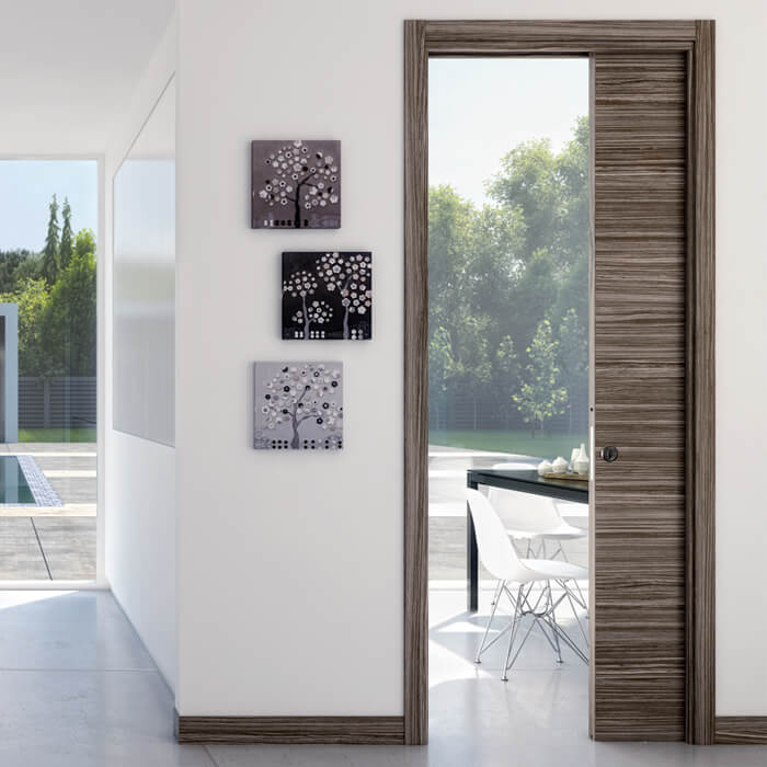 Atlantic Ermetika EvoKit Raw Wood Framed Pocket Door System - 125mm Wall Thickness