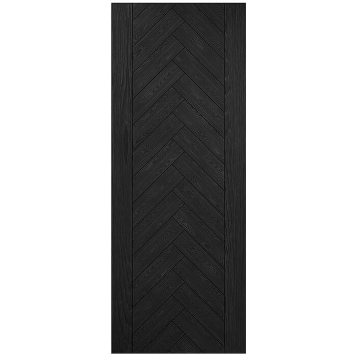 Deanta Fontaine Internal Fire Door with 30 Panel - Brushed Black Oak