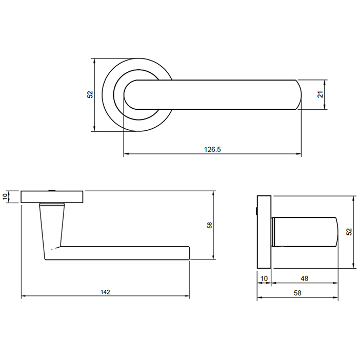 Atlantic Status Carolina Door Handle Pack - Satin Brass