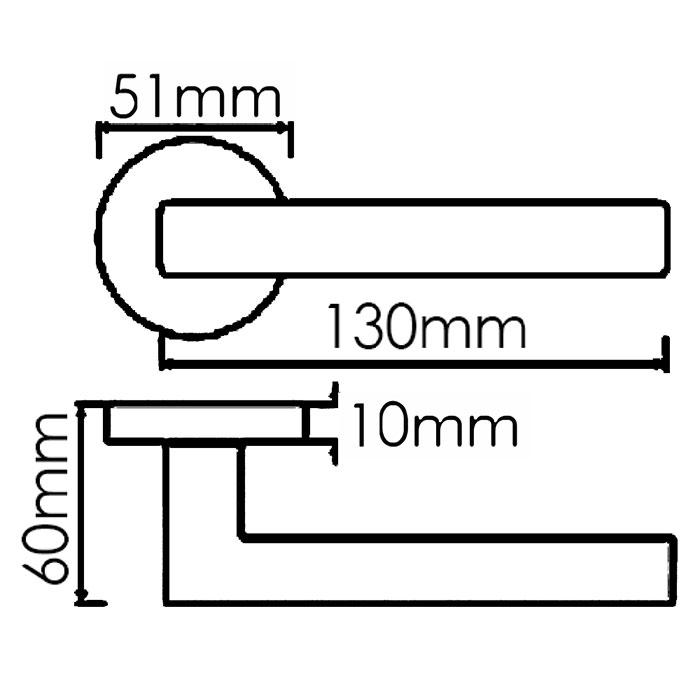 Atlantic Status Hawaii Door Handle Pack - Satin Chrome / Polished Chrome