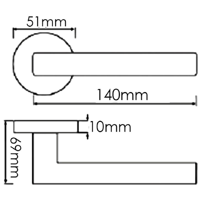 Atlantic Senza Pari Crystal Lever Round Rose Door Handle Pack - Polished Chrome