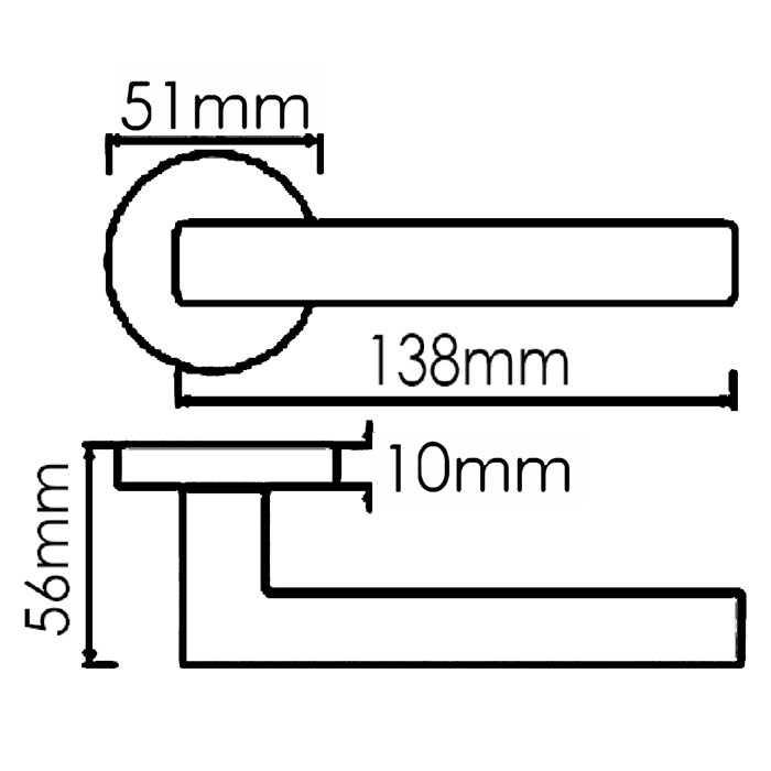 Atlantic Status Tennessee Door Handle Pack - Black Nickel / Polished Chrome