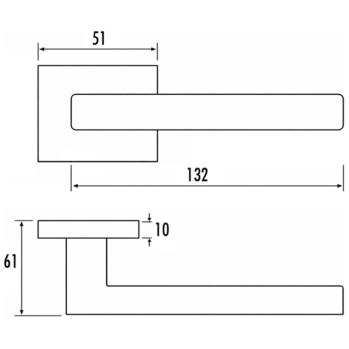 Atlantic Status California Door Handle Pack - Satin Chrome