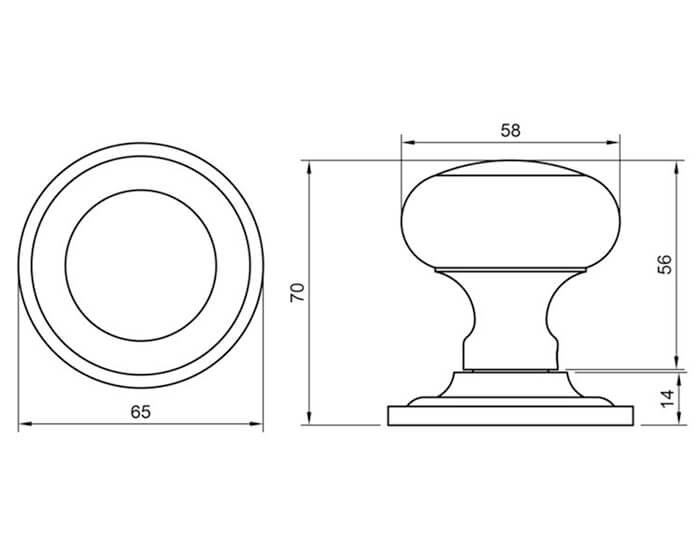Atlantic Old English Harrogate Door Knob Handle Pack