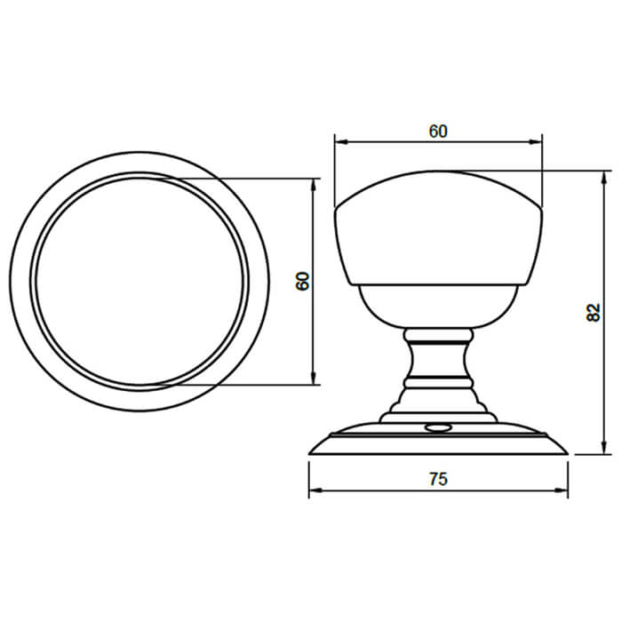 Atlantic Old English Skipton Door Knob Handle Pack